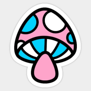 Transgender Mushroom Discrete Pride Flag Sticker